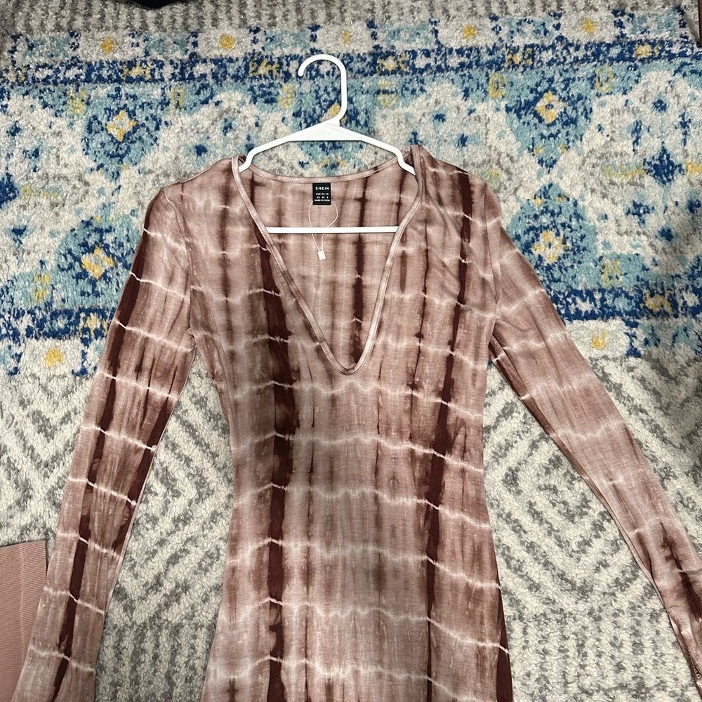 Elegant Brown Carmel Macchiato Dress